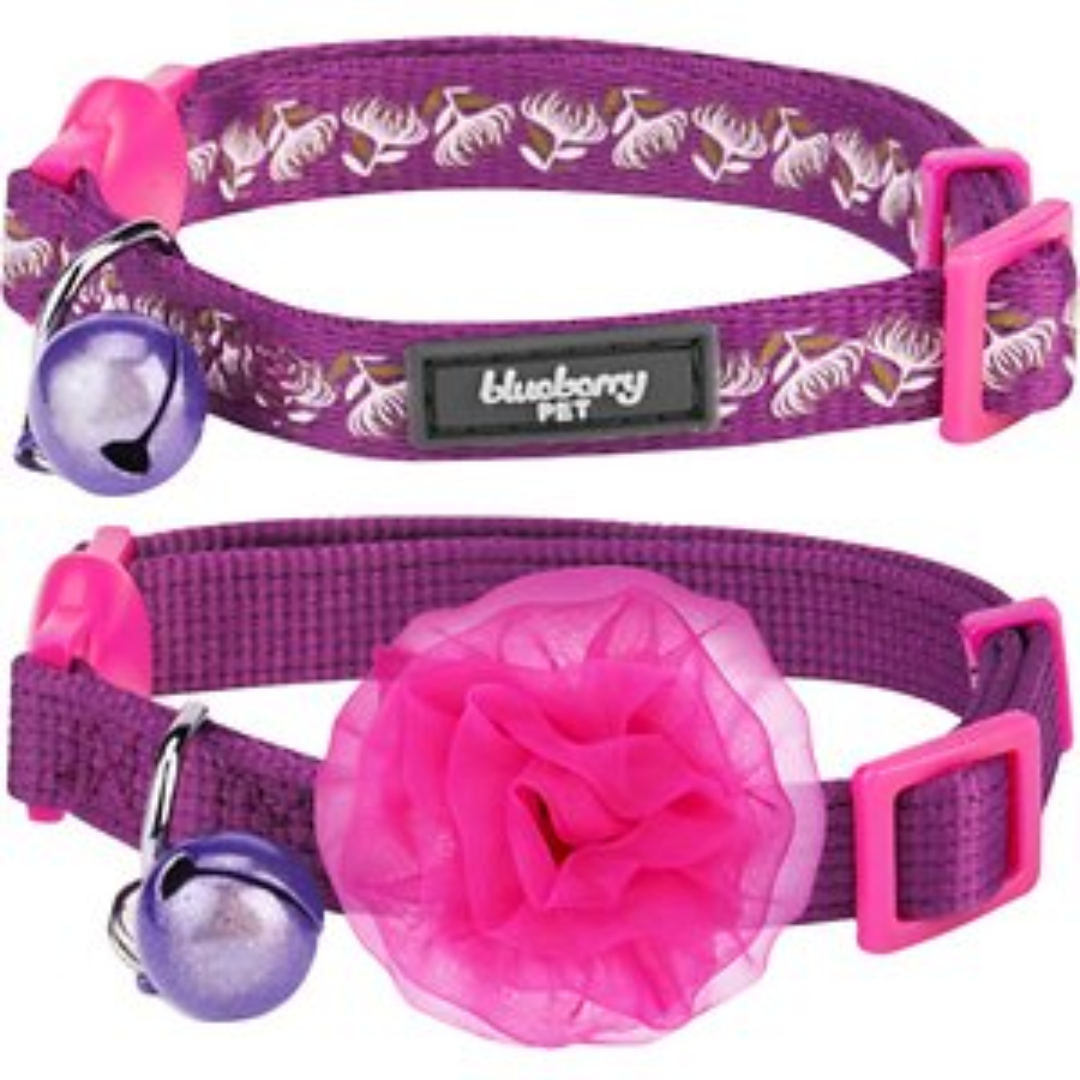 Blueberry Pet - The Floral Power of All in One Cat Collar