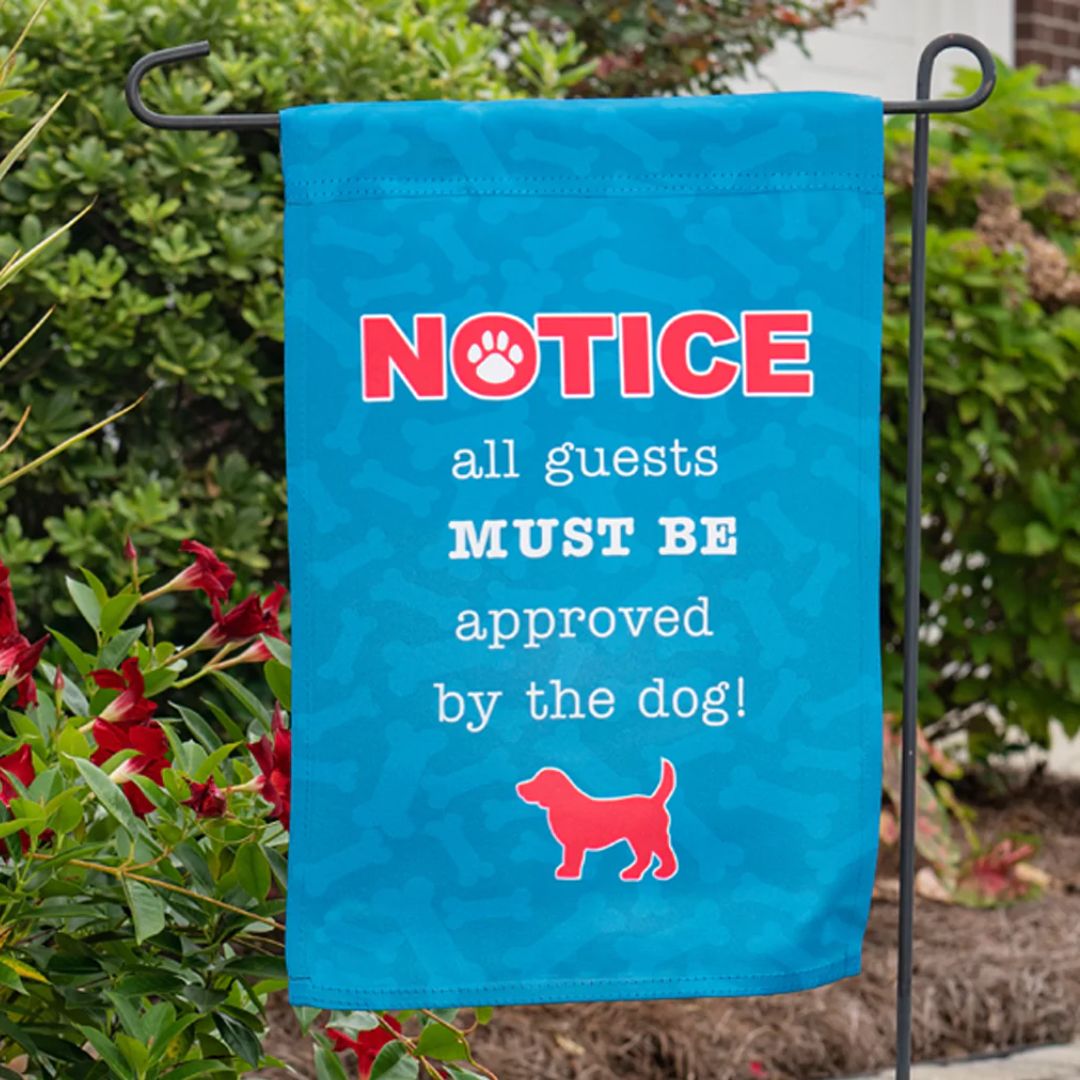 Dog Speak - Garden Flag Notice All Guests Must Be Approved