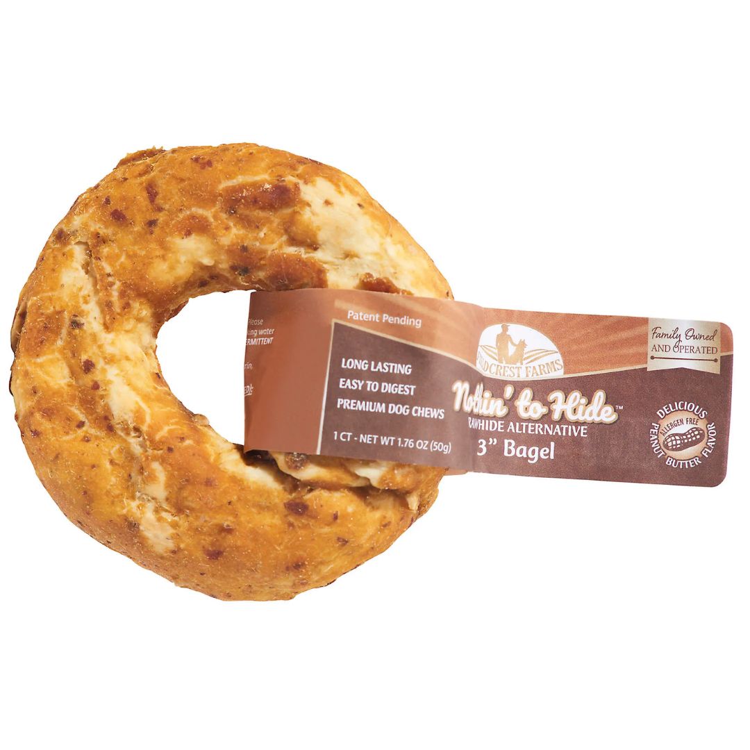 Fieldcrest Farms Nothin' To Hide Peanut Butter Bagel Dog Chew - Southern Agriculture 