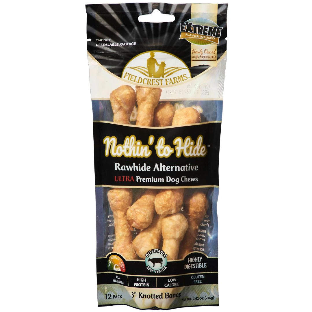 Fieldcrest Farms - Nothin' to Hide Beef Knotted Bone Dog Chew - Southern Agriculture 