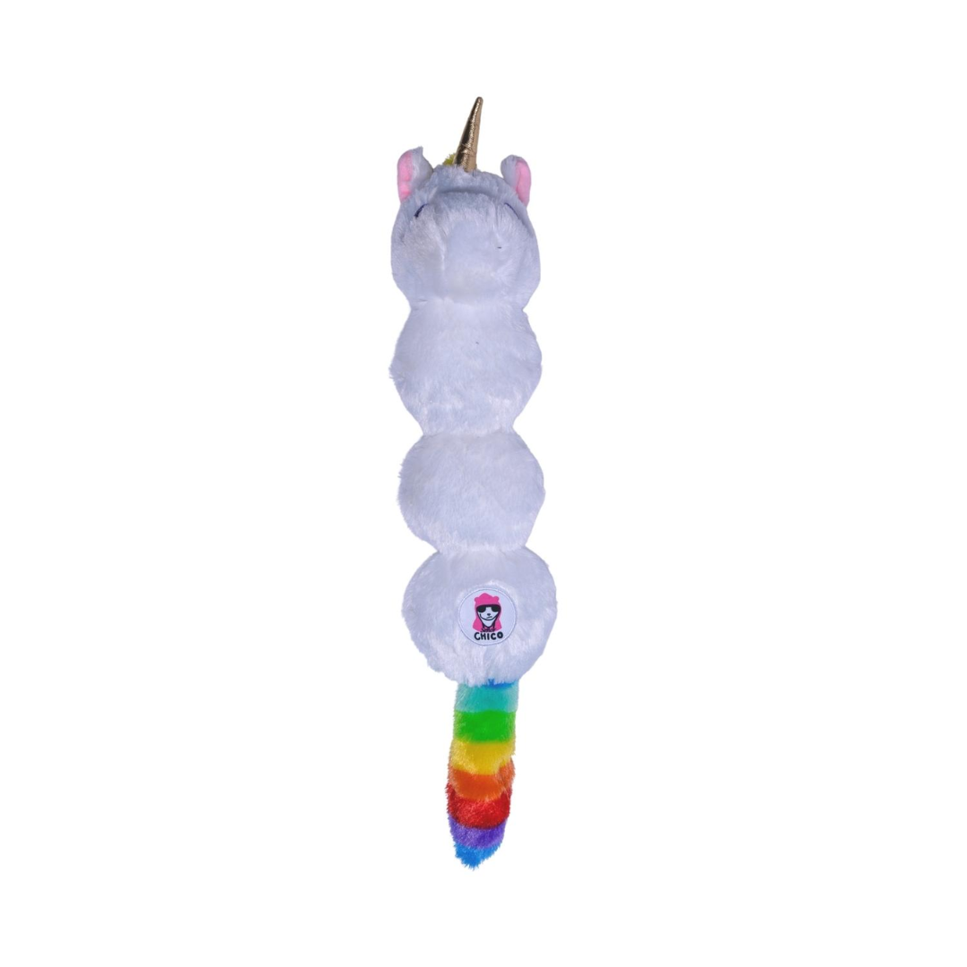 Jojo Modern Pet - Rainbow Unicorn Skinny Squeaking Plush Dog Toy