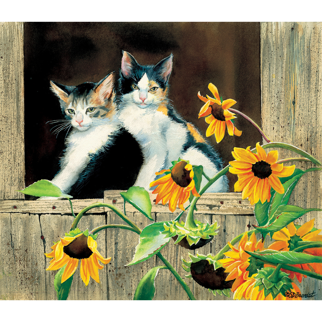 Sunsout - Kittens and Sunflowers Puzzle