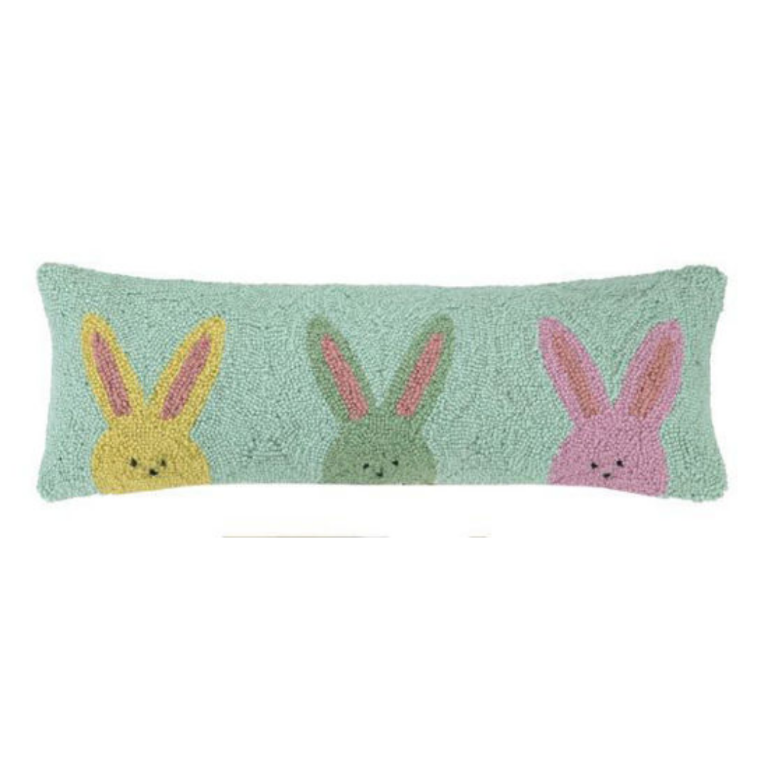 Peking Handicraft - Pillow Three Rugee Peeps Bunnies - Southern Agriculture 