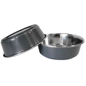 Jojo Modern Pet - Stainless Steel Striped Deluxe Bowl