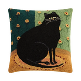Peking Handicraft - Pillow Black Cat In A Corner Hook