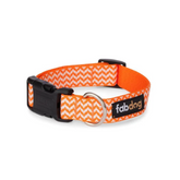 fabdog - Orange Chevron Dog Collar