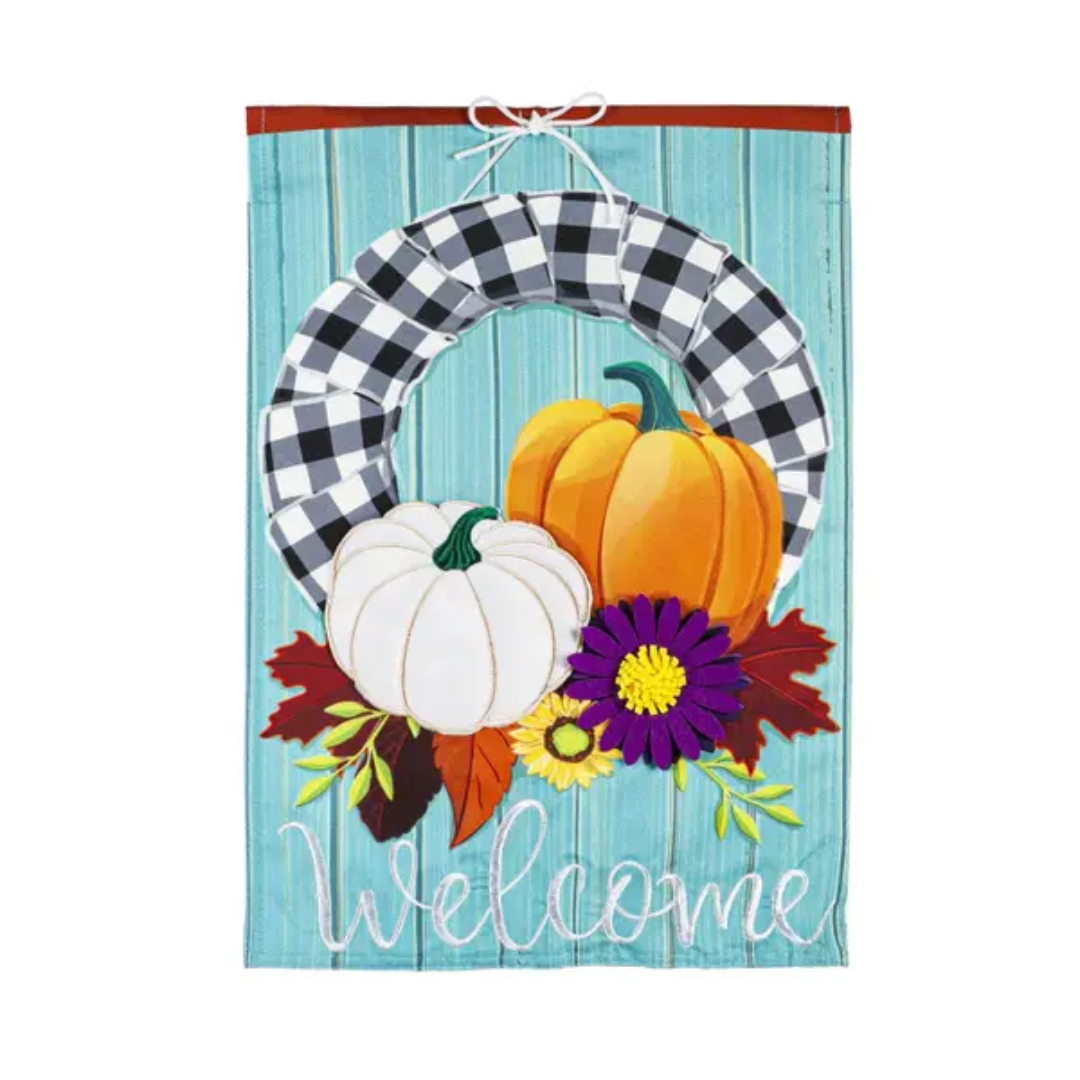 Evergreen Enterprises - Buffalo Check Fall Garden Flag - Southern Agriculture 