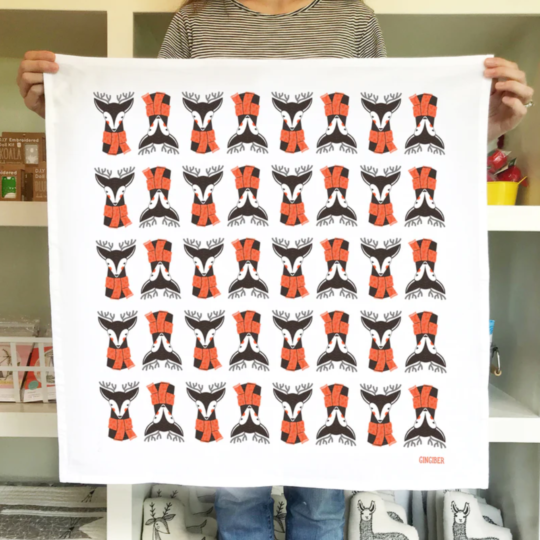Gingiber - Christmas Deer Tea Towel