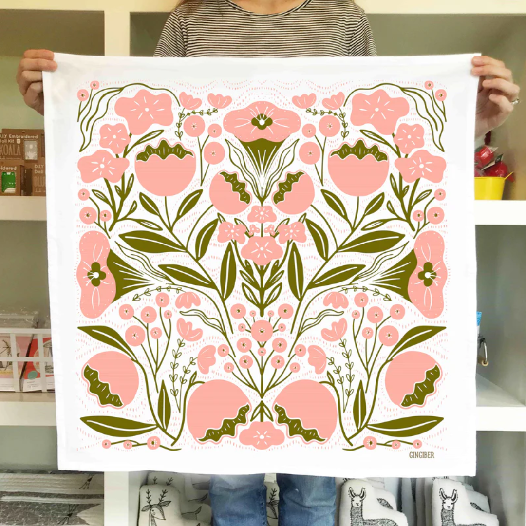 Gingiber - Flowers Tea Towel