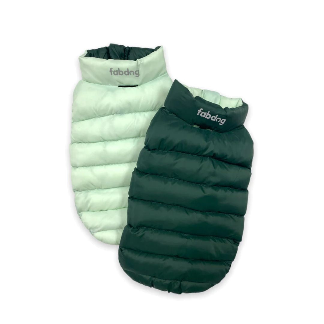 Fabdog Combo Pack N' Go Reversible Dog Puffer Green - Southern Agriculture 
