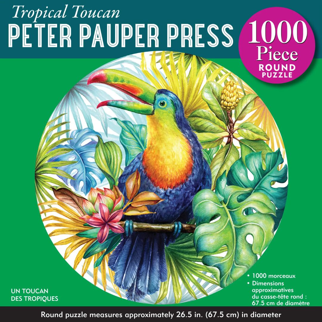 Peter Pauper Press - Tropical Toucan Round Jigsaw Puzzle