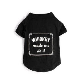 fabdog -"Whiskey Made Me Do It" Dog T-Shirt