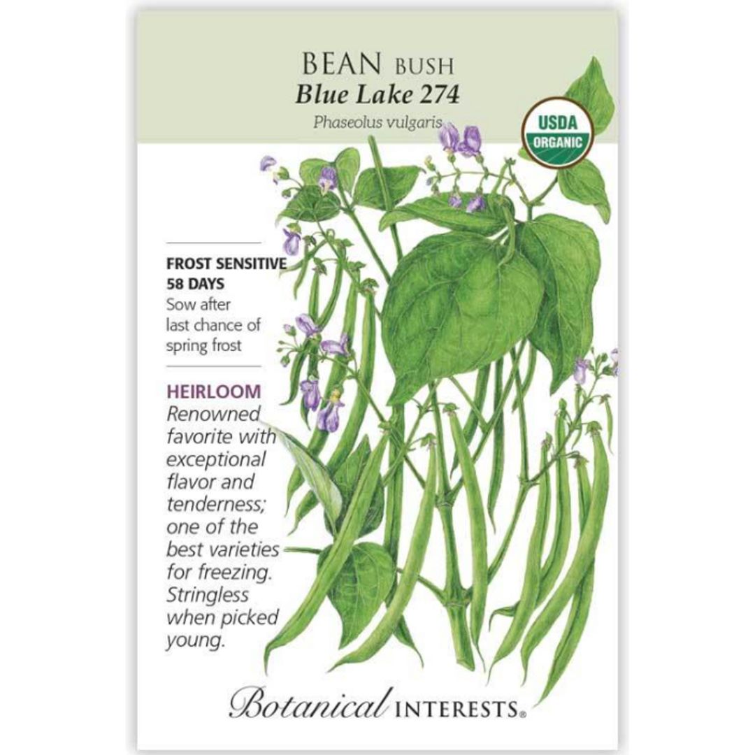 Botanical Interests, Inc. - Bean Bush Blue Lake 274 Seeds Seeds