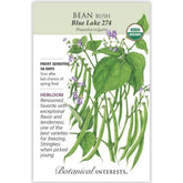 Botanical Interests, Inc. - Bean Bush Blue Lake 274 Seeds Seeds