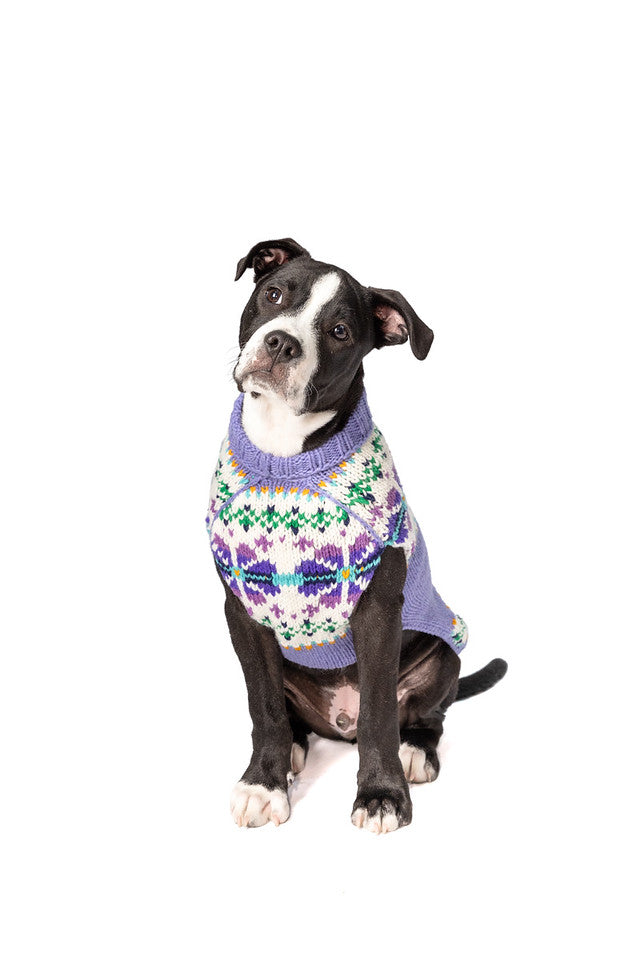 Chilly Dog - Dog Sweater Lavender Flowers