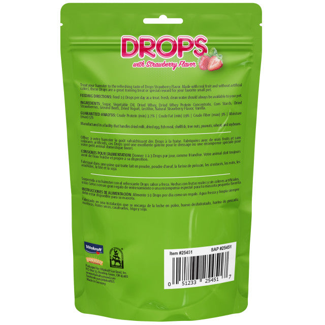 Vitakraft - Strawberry Drops for Hamsters in Pouch