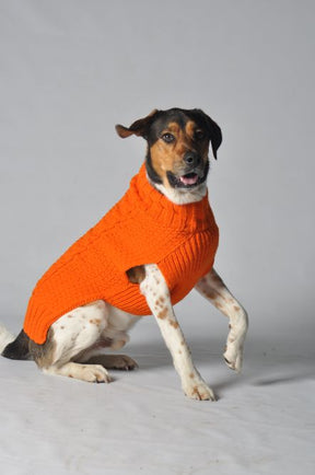 Chilly Dog - Orange Cable Knit Sweater