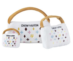 Haute Diggity Dog - White Chewy Vuiton Purse. Dog Toy.-Southern Agriculture