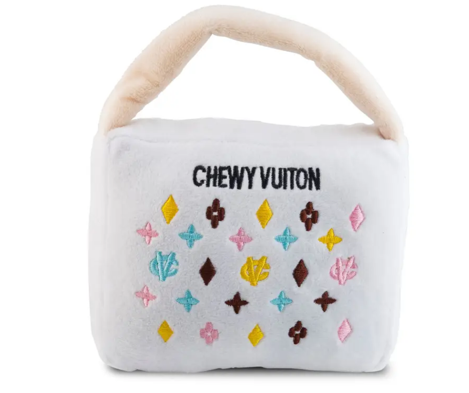 Haute Diggity Dog - White Chewy Vuiton Purse. Dog Toy.-Southern Agriculture
