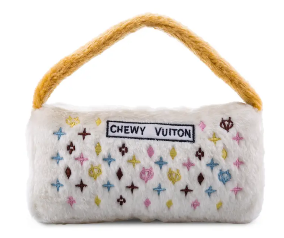 Haute Diggity Dog - White Chewy Vuiton Purse. Dog Toy.-Southern Agriculture