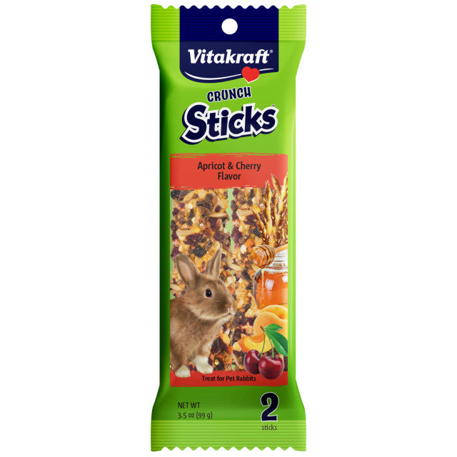 Vitakraft - Apricot & Cherry Crunch Sticks Treats for Rabbits