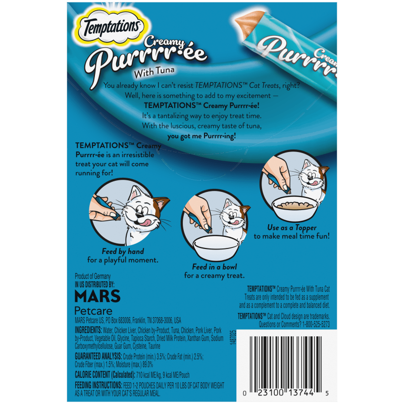 Temptations - Creamy Purrrr-ee With Tuna Cat Treats