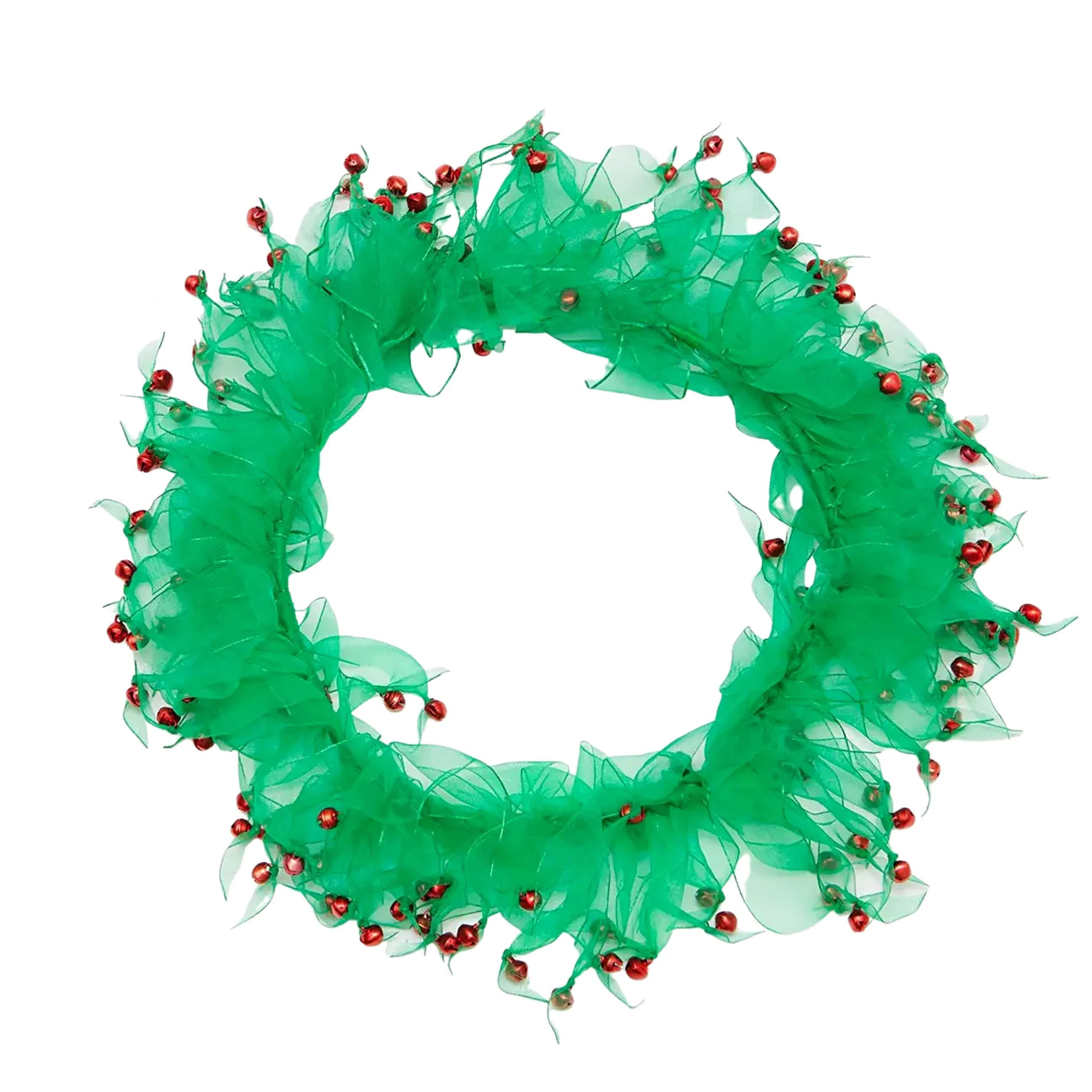 Midlee - Dog Collar Wreath Green w Red Bells - Southern Agriculture 