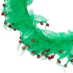 Midlee - Dog Collar Wreath Green w Red Bells - Southern Agriculture 