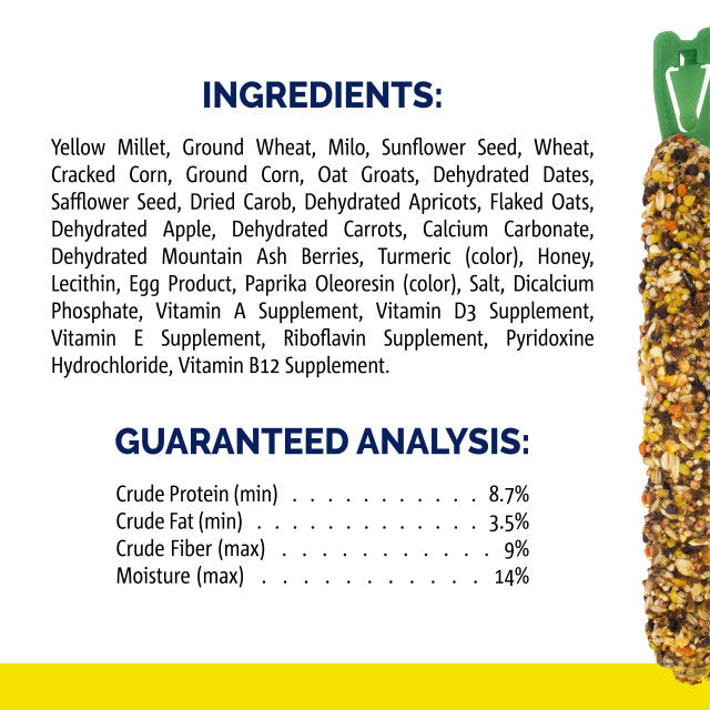 Vitakraft - Fruit & Honey Stick for Amazonian Parrots